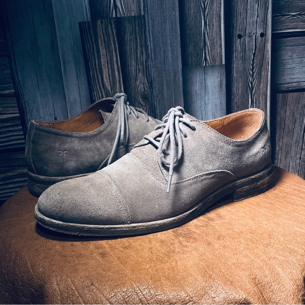 Frye Suade grey mens shoes 7.5